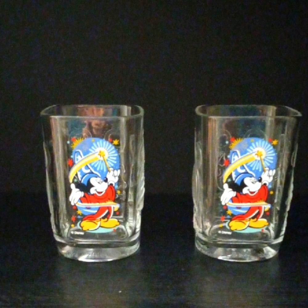 Disney Mickey Mouse Glass Tumblers - Set of 2